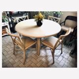Fauteuil simili cuir noir 1970