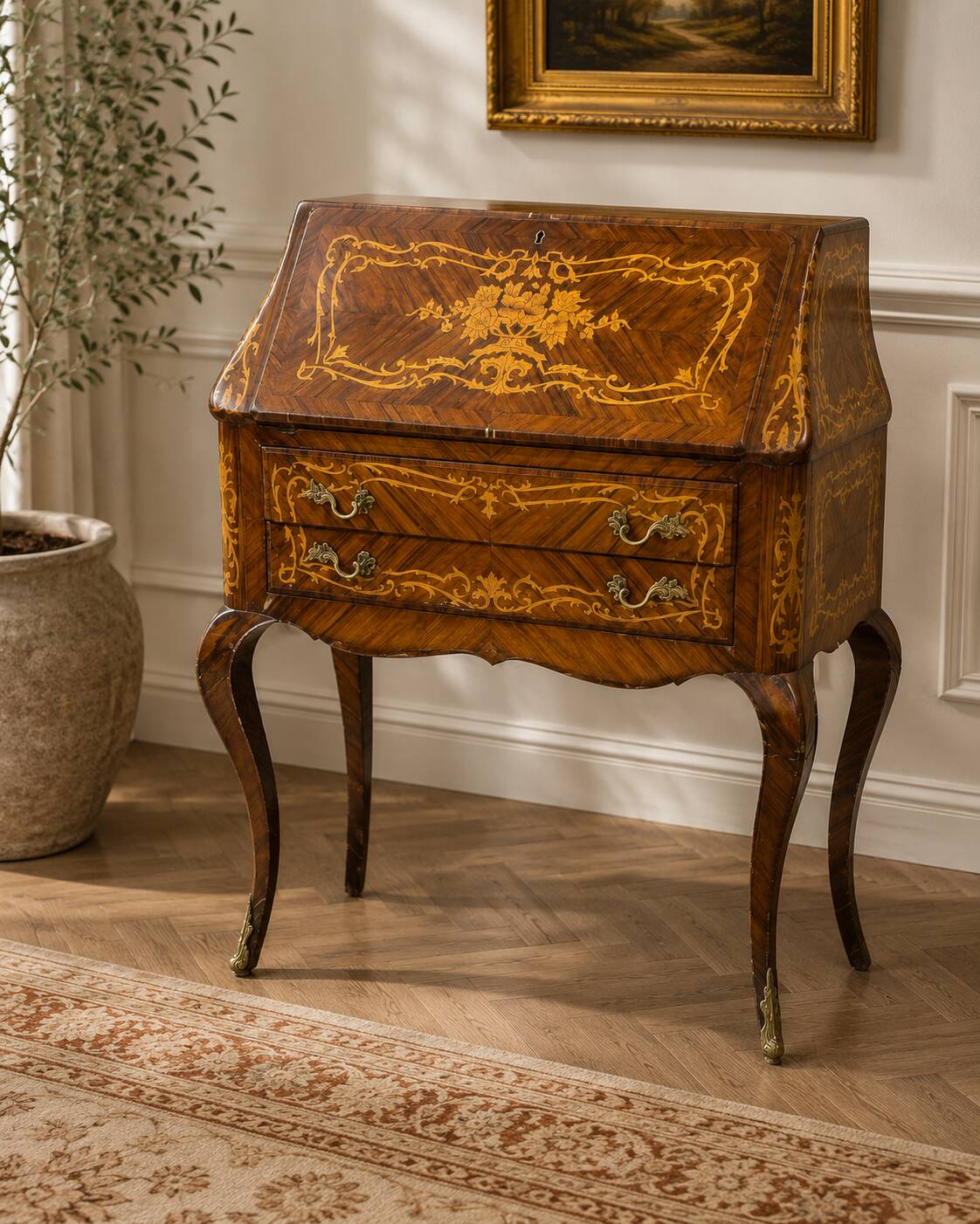 Sloped desk marked in the Louis XV style