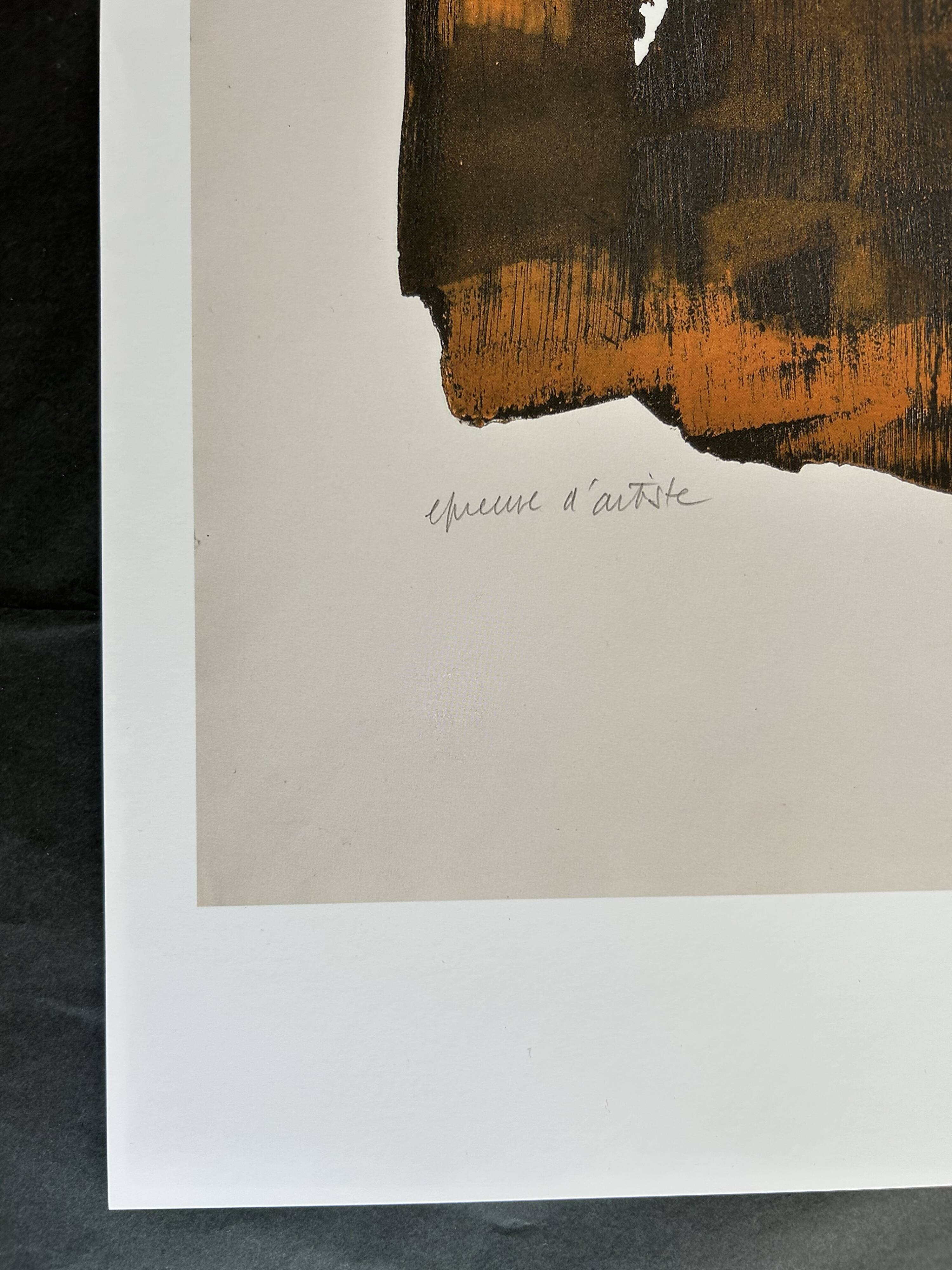 Pierre Soulages - Poster after Etching XVI on paper - 1961