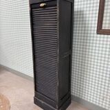Black patinated curtain filing cabinet