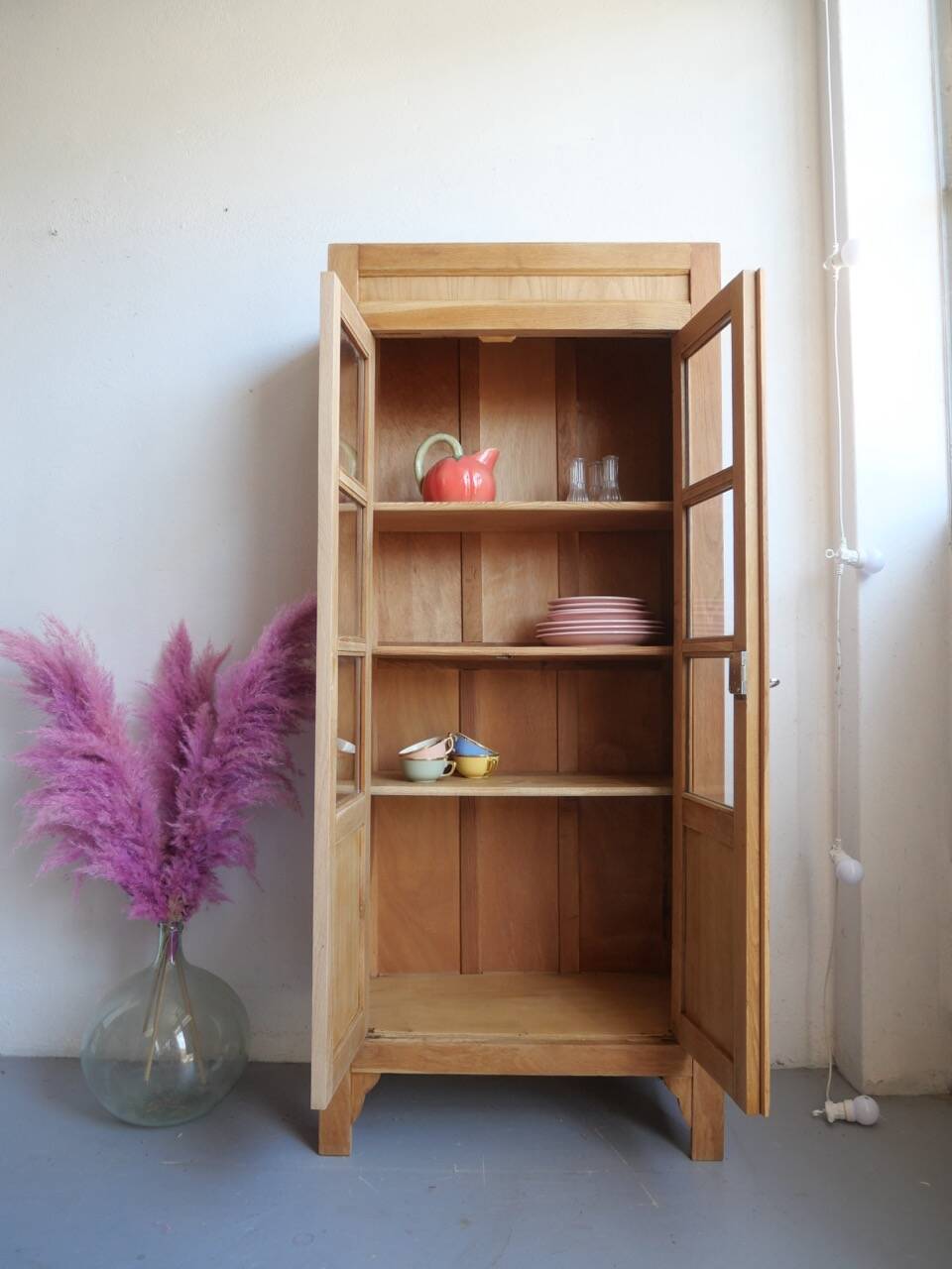 Renovated antique display cabinet