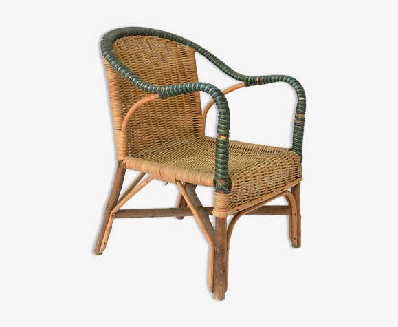 Fauteuil enfant en rotin