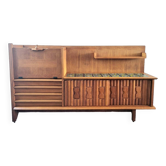 Guillerme et Chambron high sideboard, bar buffet, vintage secretary