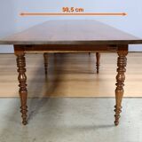 Important Community Table in Oak and Walnut – Late 19th Century