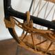 Rattan magazine holder, vintage wicker, rattan newspaper holder and wrought iron