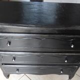 Louis XV style 3-drawer chest of drawers with steel buttons