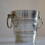 Seau à glace vintage en métal argenté