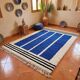 Handwoven natural wool rug, traditional size 3/4 m custom-made.