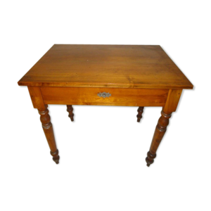 table d'appoint en merisier - massif