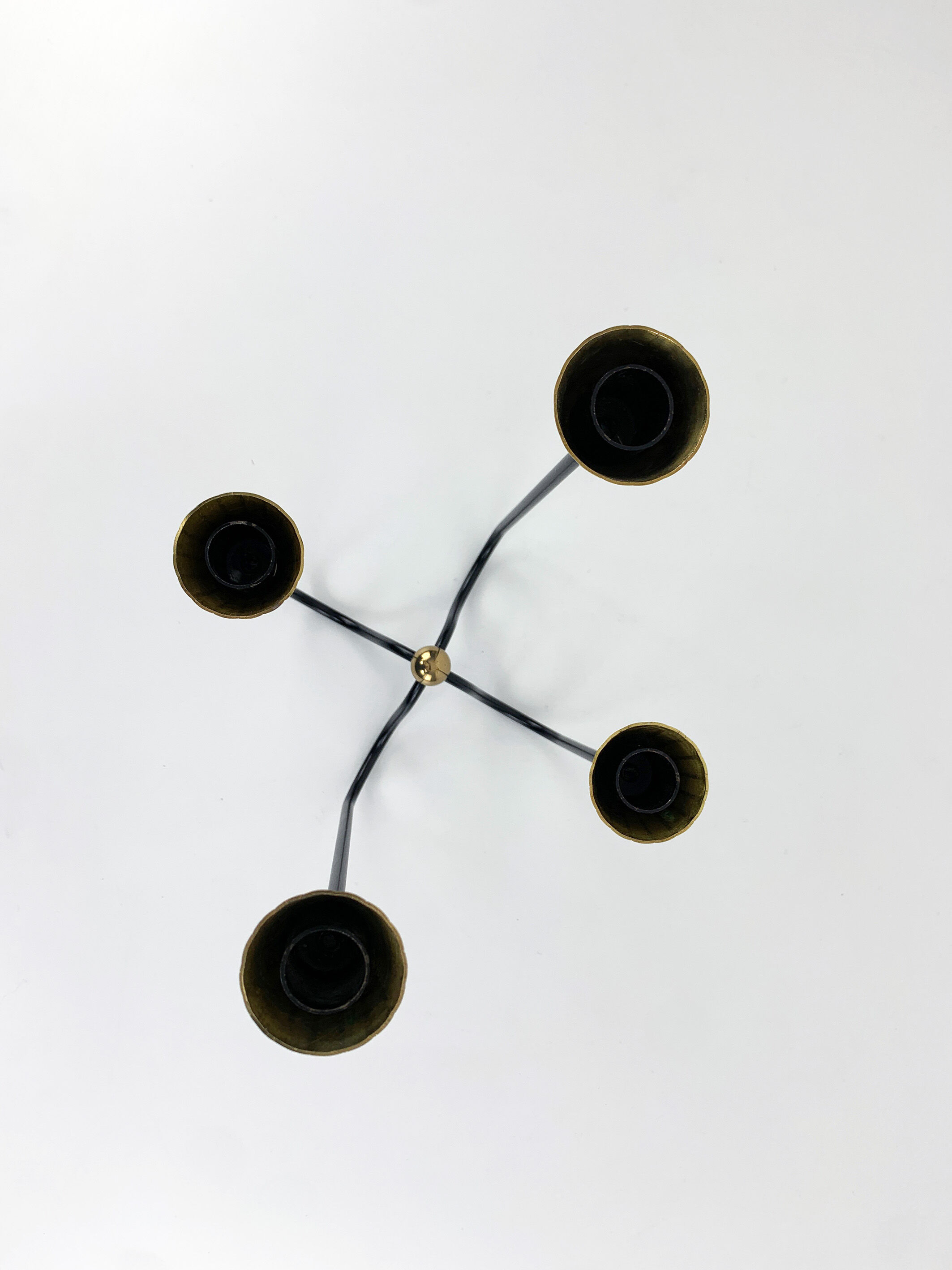 Mid-Century Scandinavian candlestick, Gunnar Ander's candle holder for Ystad Metall, Sweden