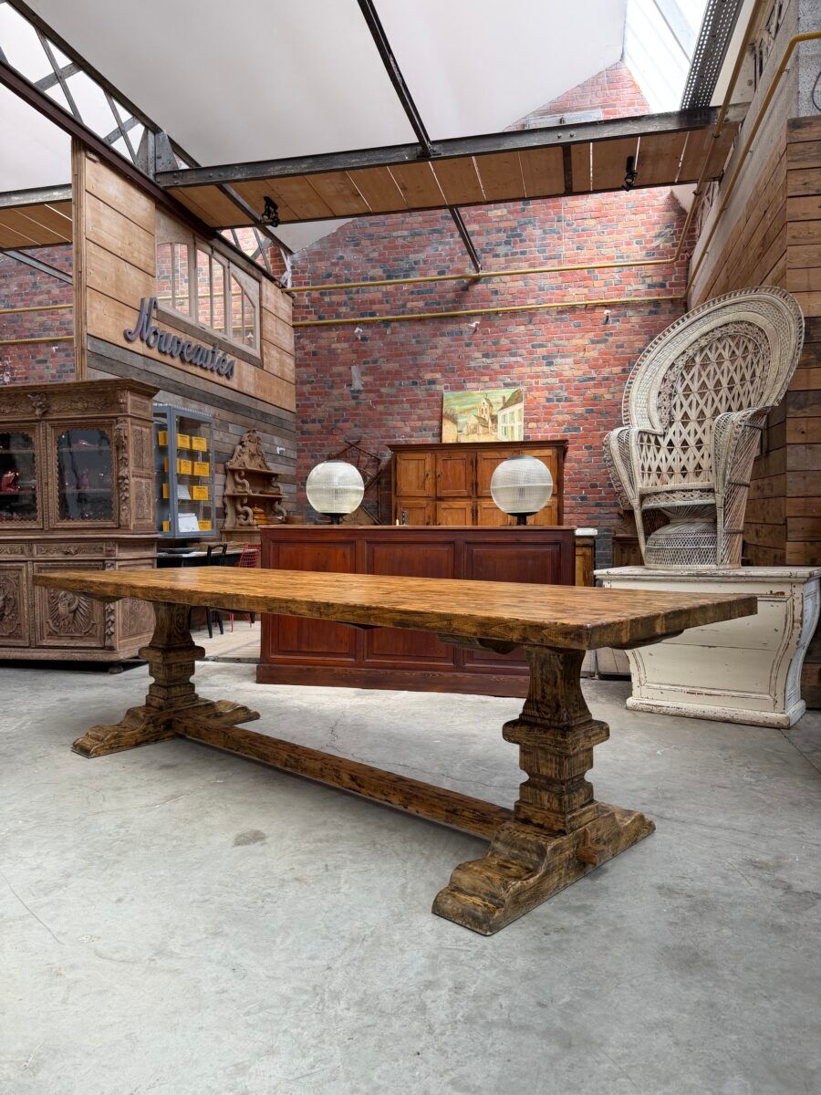 Large monastery-style table in aged fir.