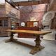 Large monastery-style table in aged fir.