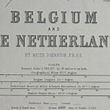Map of Belgium circa 1869 Keith Johnston Royal Atlas