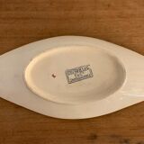 Soupière ravier and dish old blue porcelain Sarreguemines model Groseilles