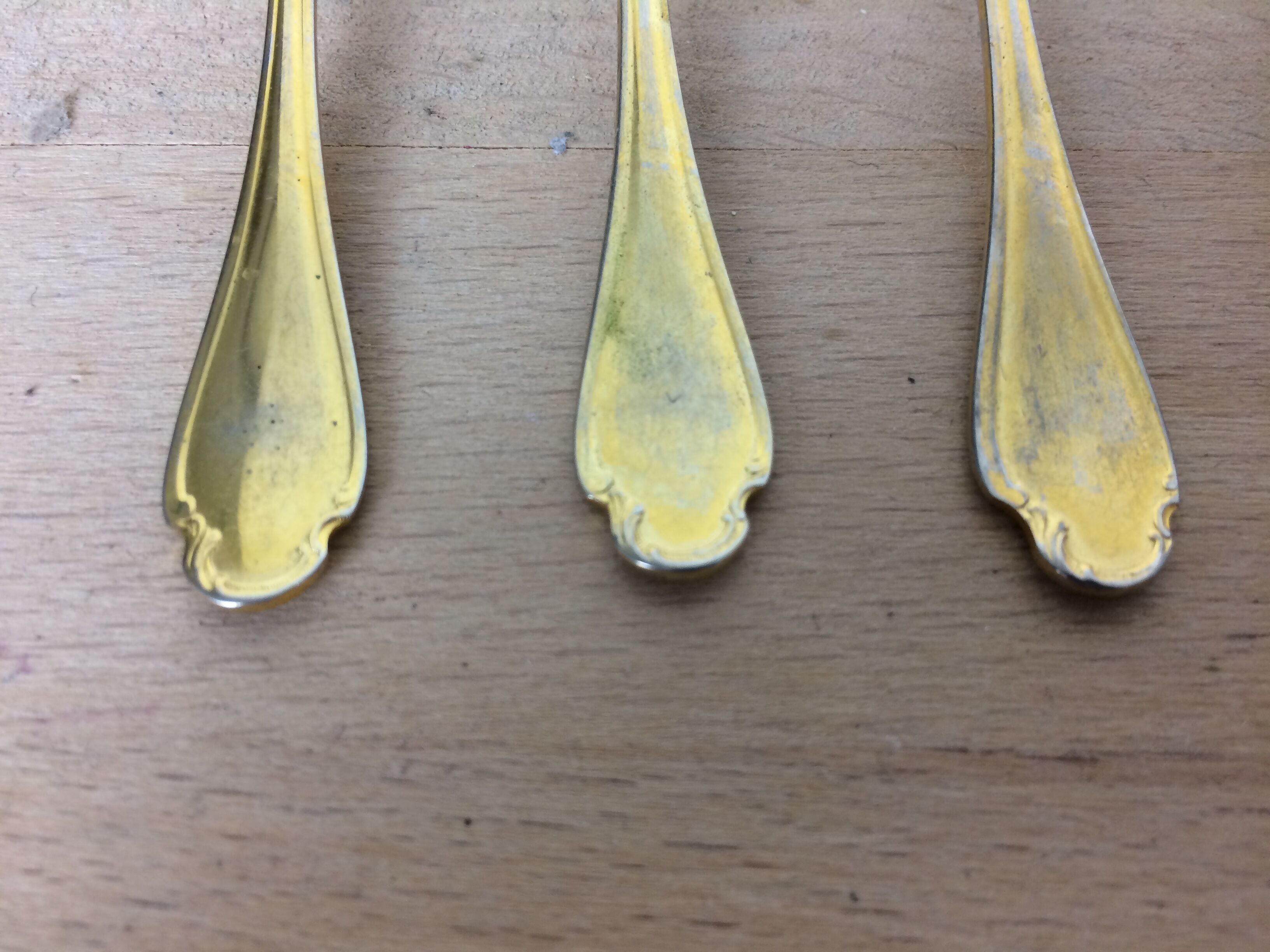 Porcelain tea set A. Vignaud Limoges and mocha spoons Christofle Alfénide