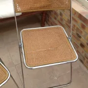 Pair of folding chairs made in Italy