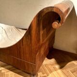 Set of 19th Century Italian Empire Flamed Walnut Sleigh Beds or Daybeds