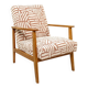 Fauteuil Vintage Design Corak Tissu Jacquard Rose Design MCM
