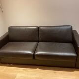 Canape convertible Vibieffe squadroletto 2020 brown leather