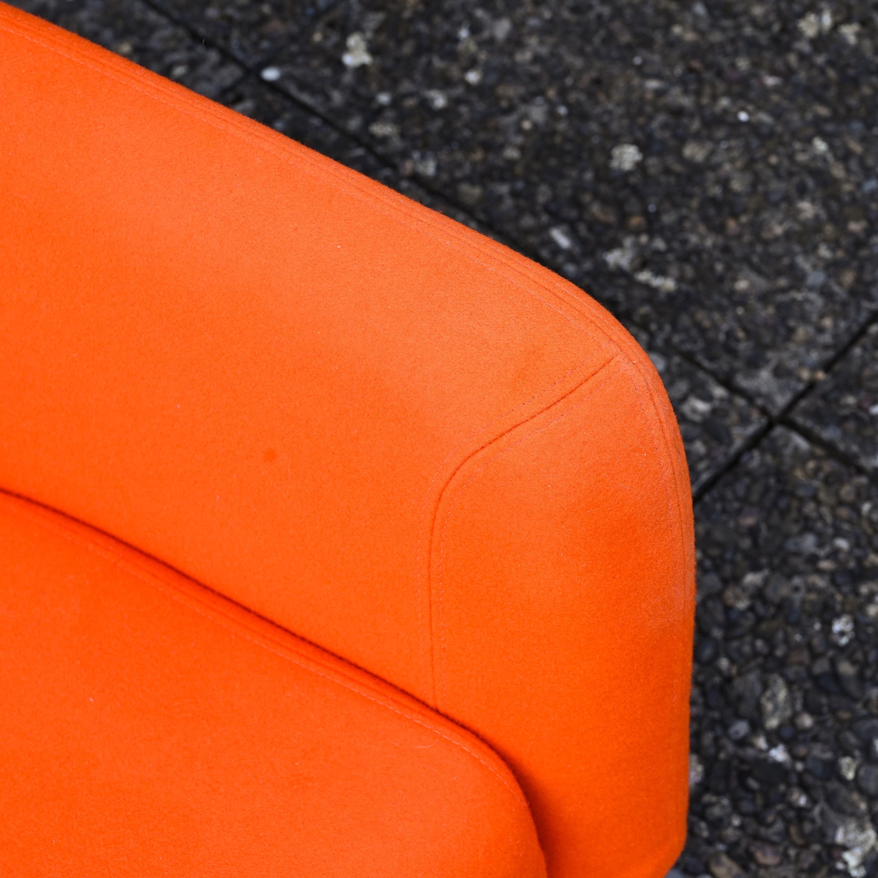 Havana Wing Chair in orange Divina fabric designed by Busk & Hertzog in 2013