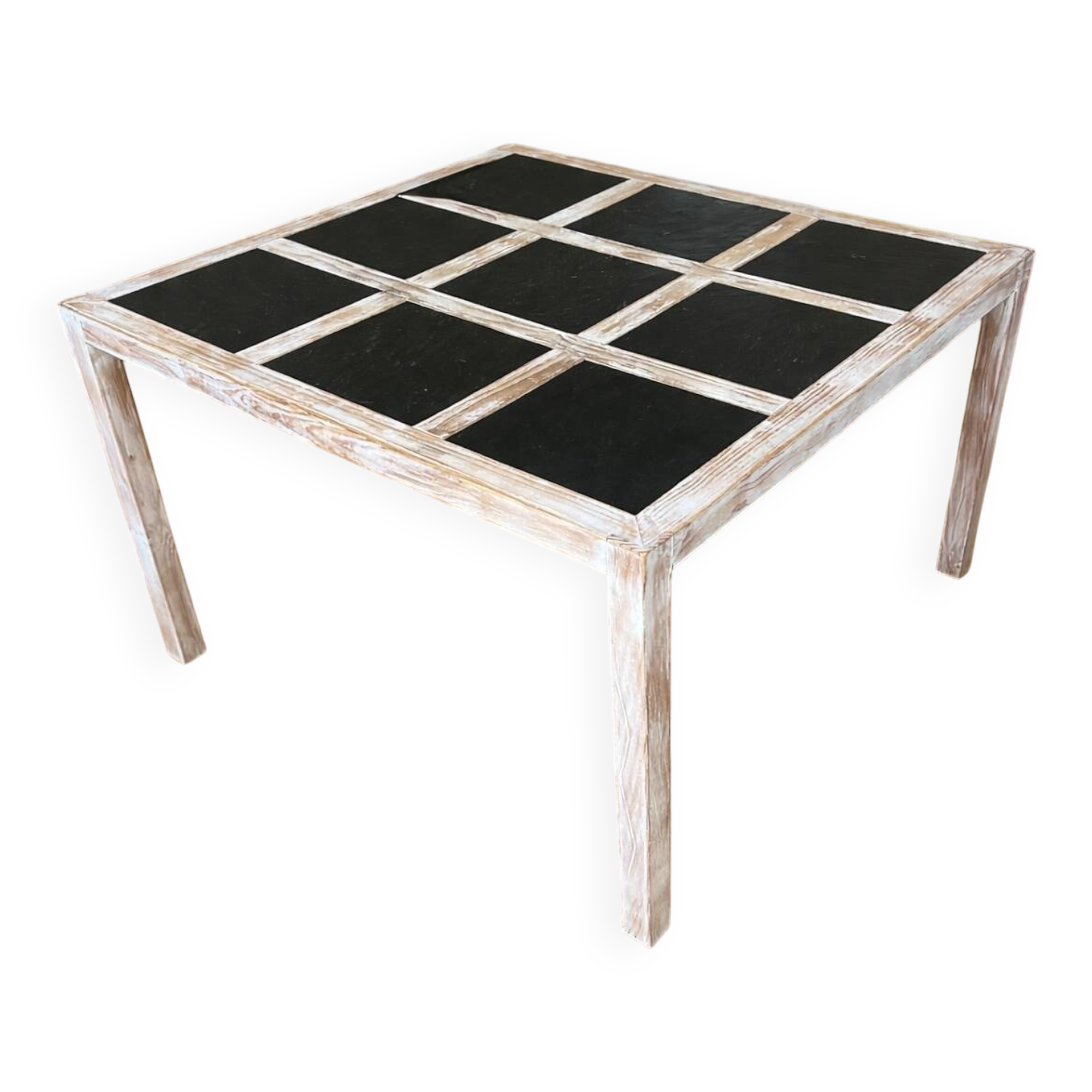 Slate and wood table