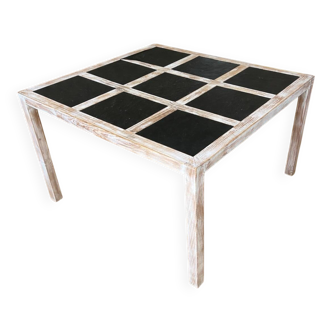 Slate and wood table