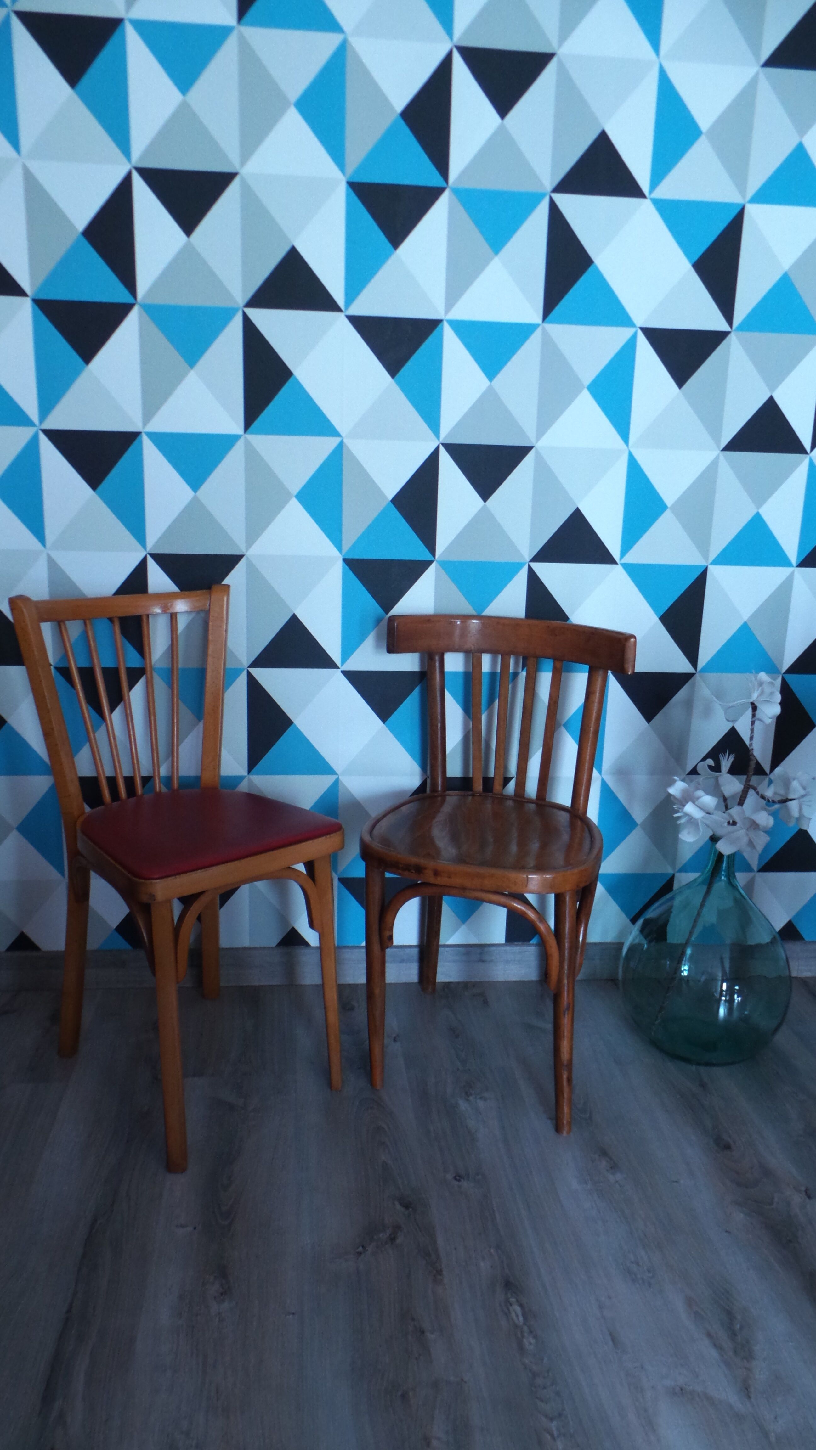 Set Baumann 60 year vintage Bistro chairs