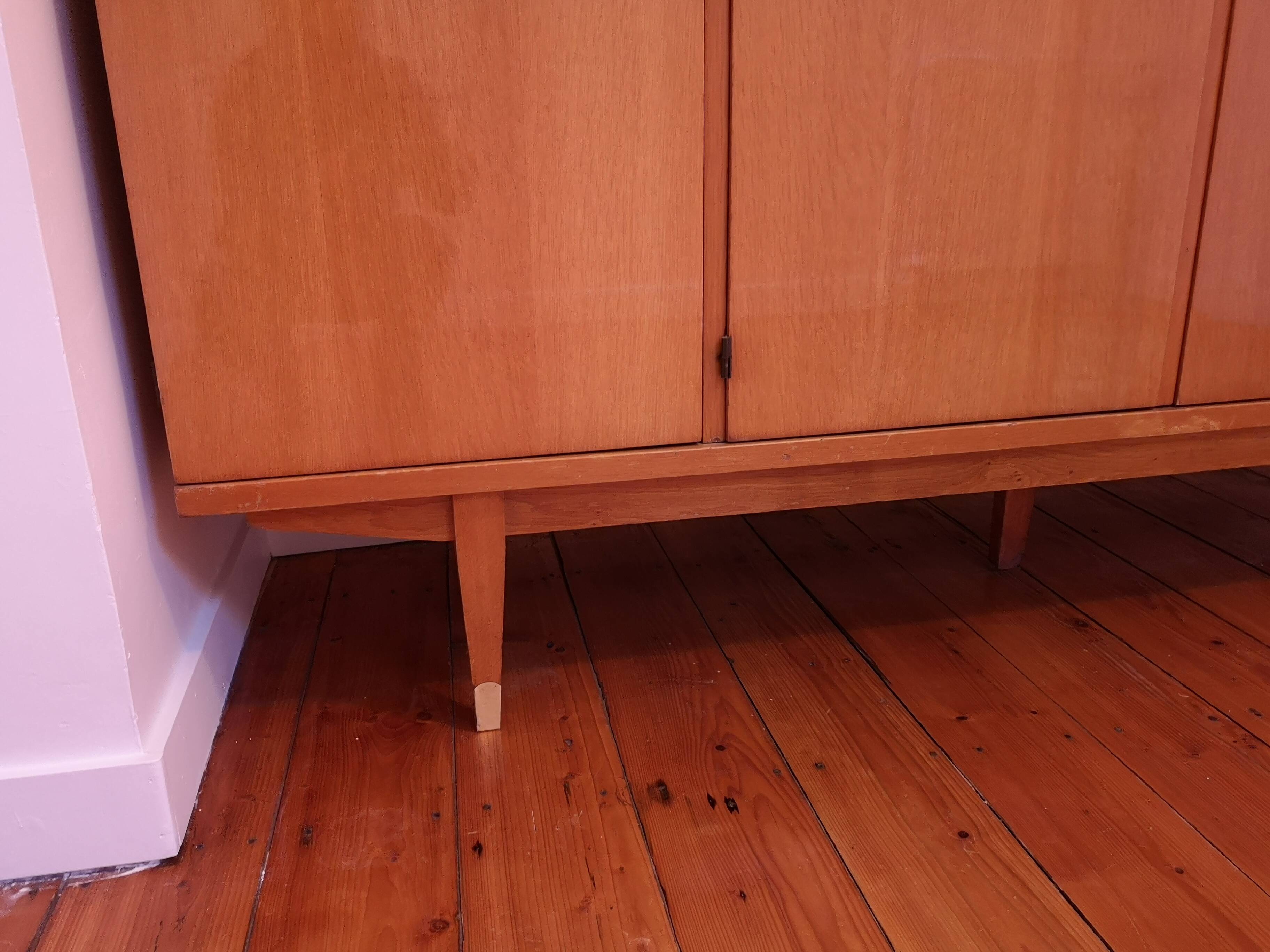 Vintage 1950s 4-door wardrobe