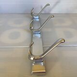 Stainless steel coat rack with three double hooks