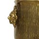 Large Hammered Brass Jardinière/Planter with Lion Heads