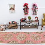 3x12 Türkish Vintage Runner Rug, 3x12 Vintage Runner, 402x91Cm FREE SHIPPING