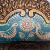 Antique painted wooden mirror