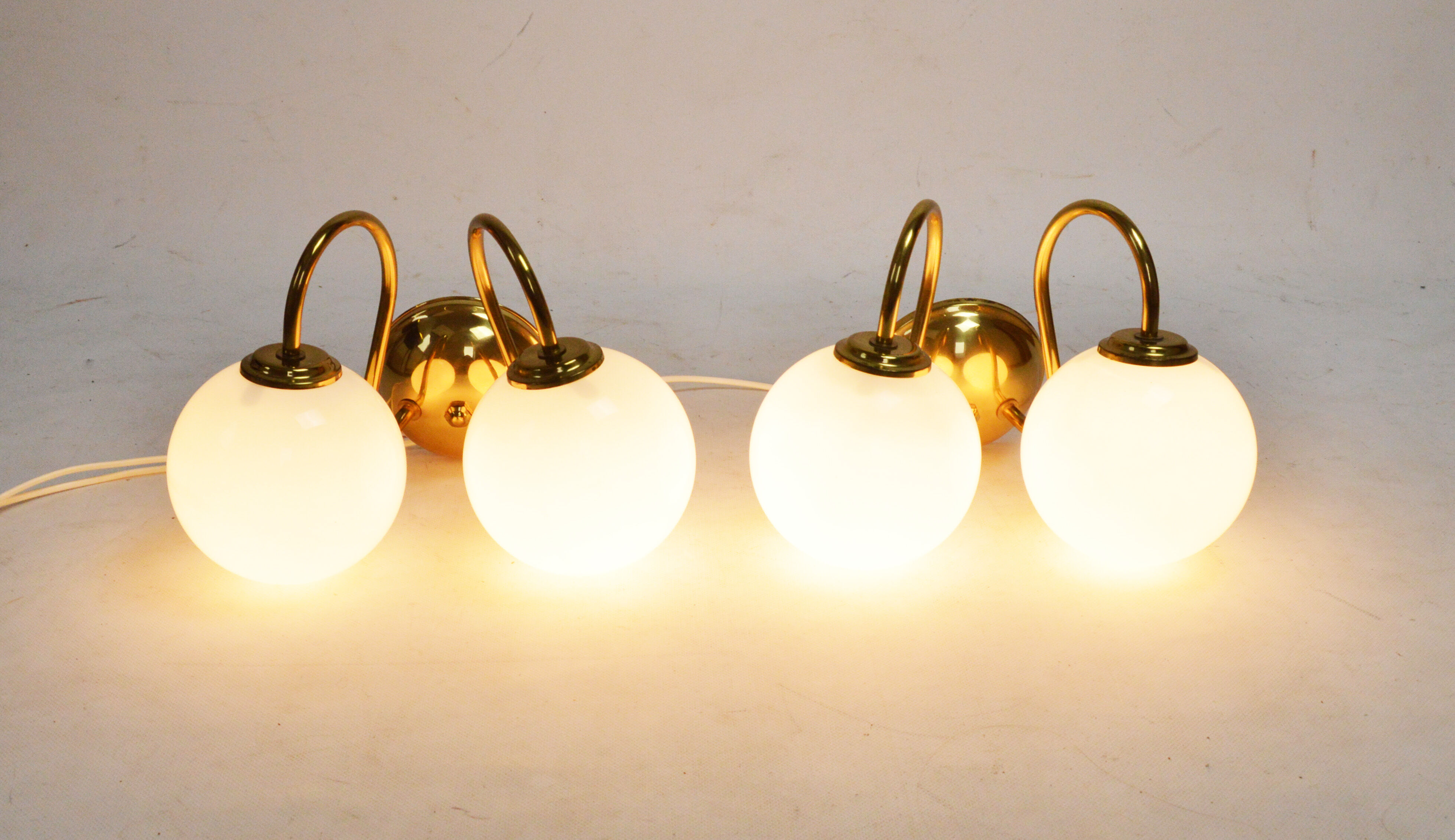 A pair of wall lamps, Poland, 1980s