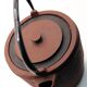 Cast iron chocolate teapot from Japan wabi sabi and its stainless steel filter