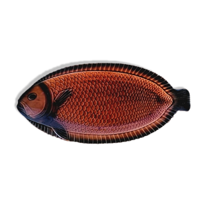 Plat à poisson barbotine sarreguemines
