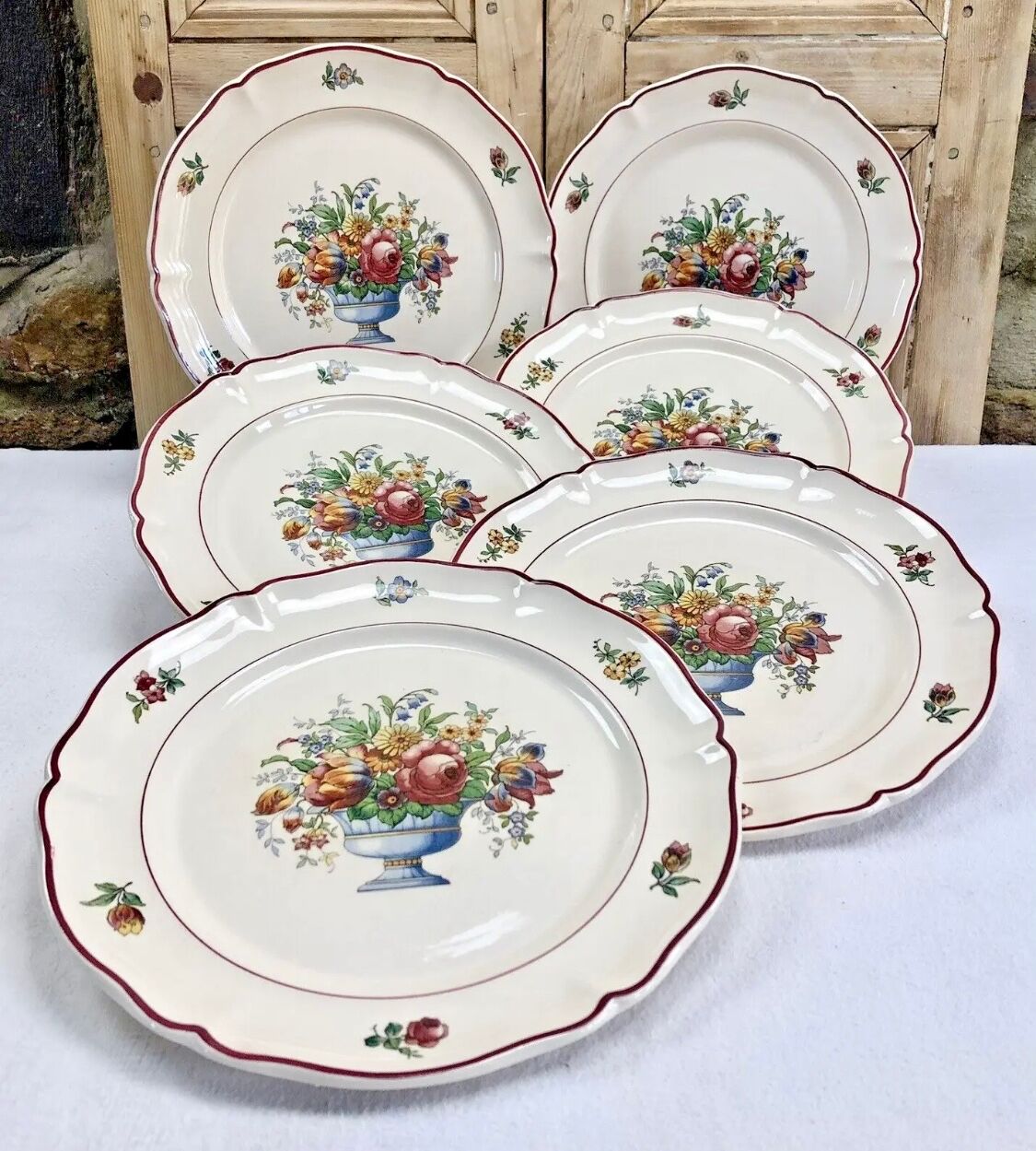 6 old flat plates model Floralia Villeroy & Boch