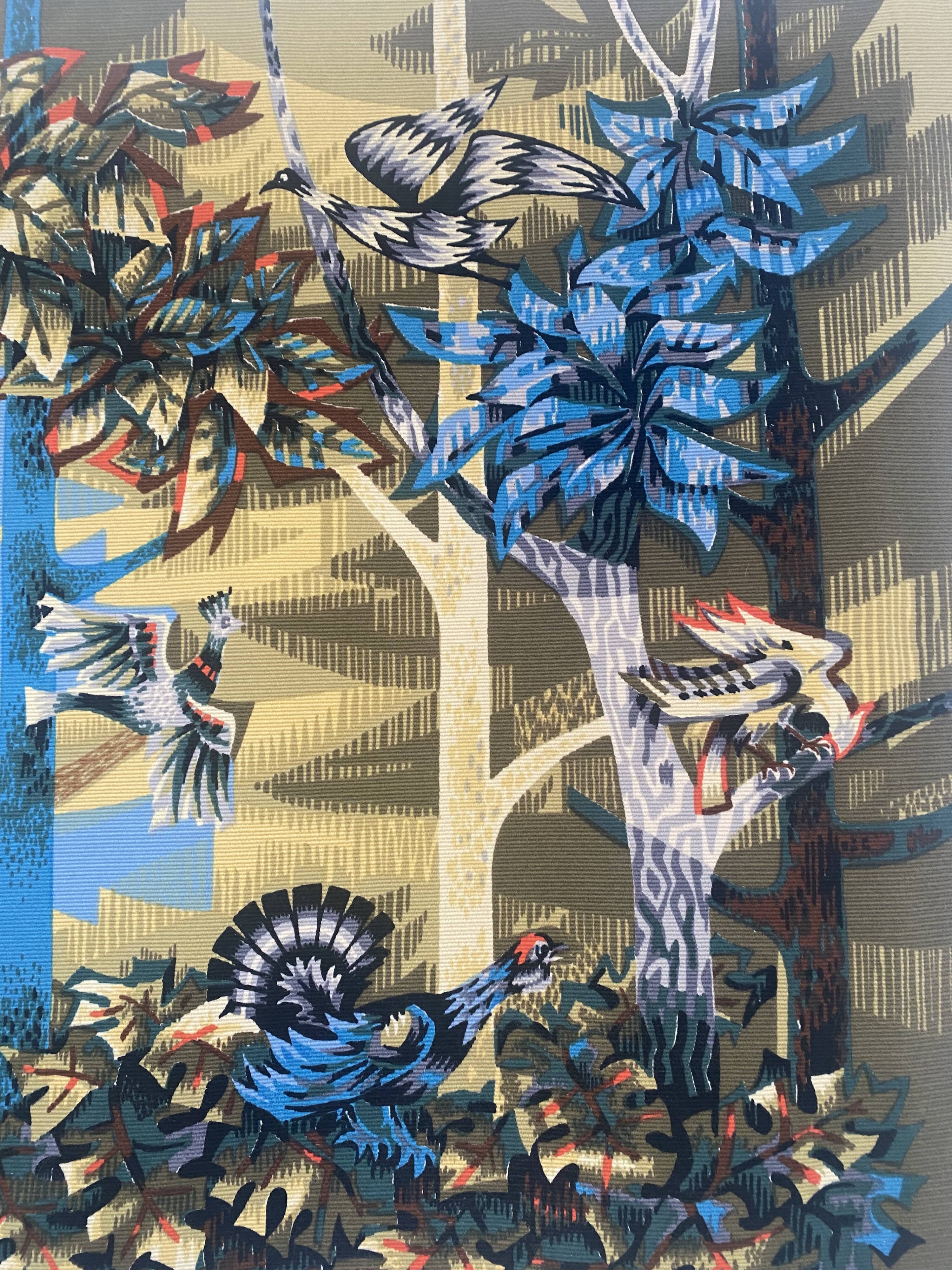 Tapestry Hanging "The Forest" signed Robert Debiève