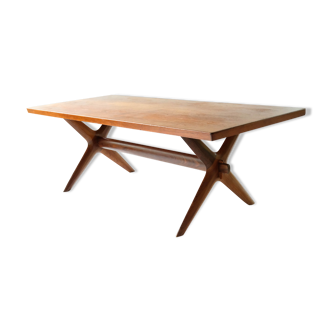 Mid-century rectangualar teak coffe table, norway 1970's