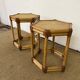 Pair of rattan bedside tables or end tables
