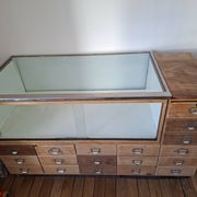 Old workshop furniture (hardware) with drawers from the early 20th century.