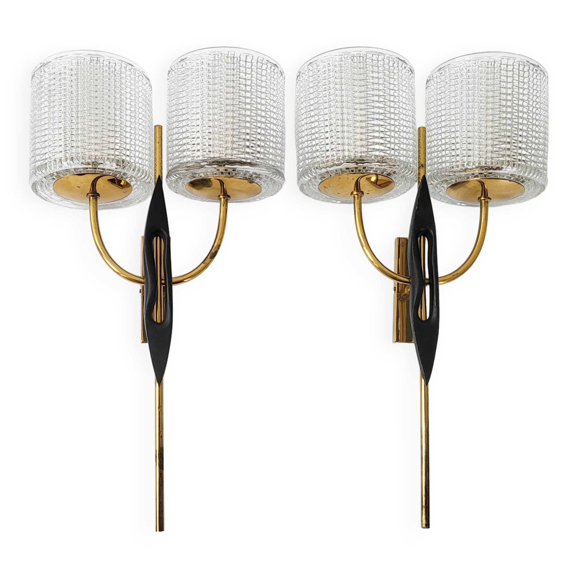 Pair of vintage Arlus wall lights 1950