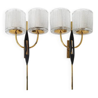 Pair of vintage Arlus wall lights 1950