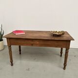 Pine farmhouse work table, from the 50s completely restored