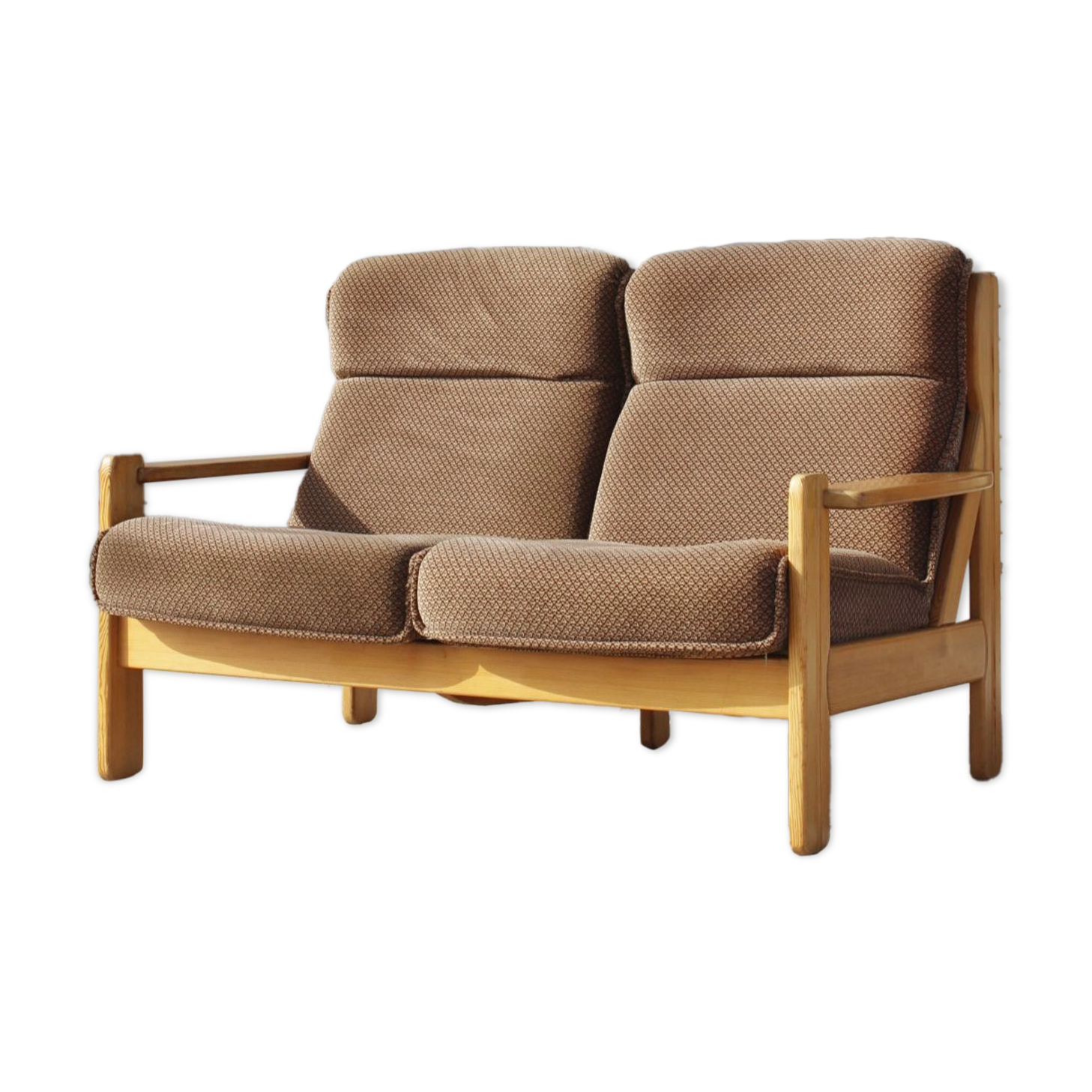 Vintage Scandinavian sofa in solid pine 50s/60s