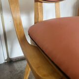 Suite de 4 Fauteuils Vintage « papillon » Pieds Compas