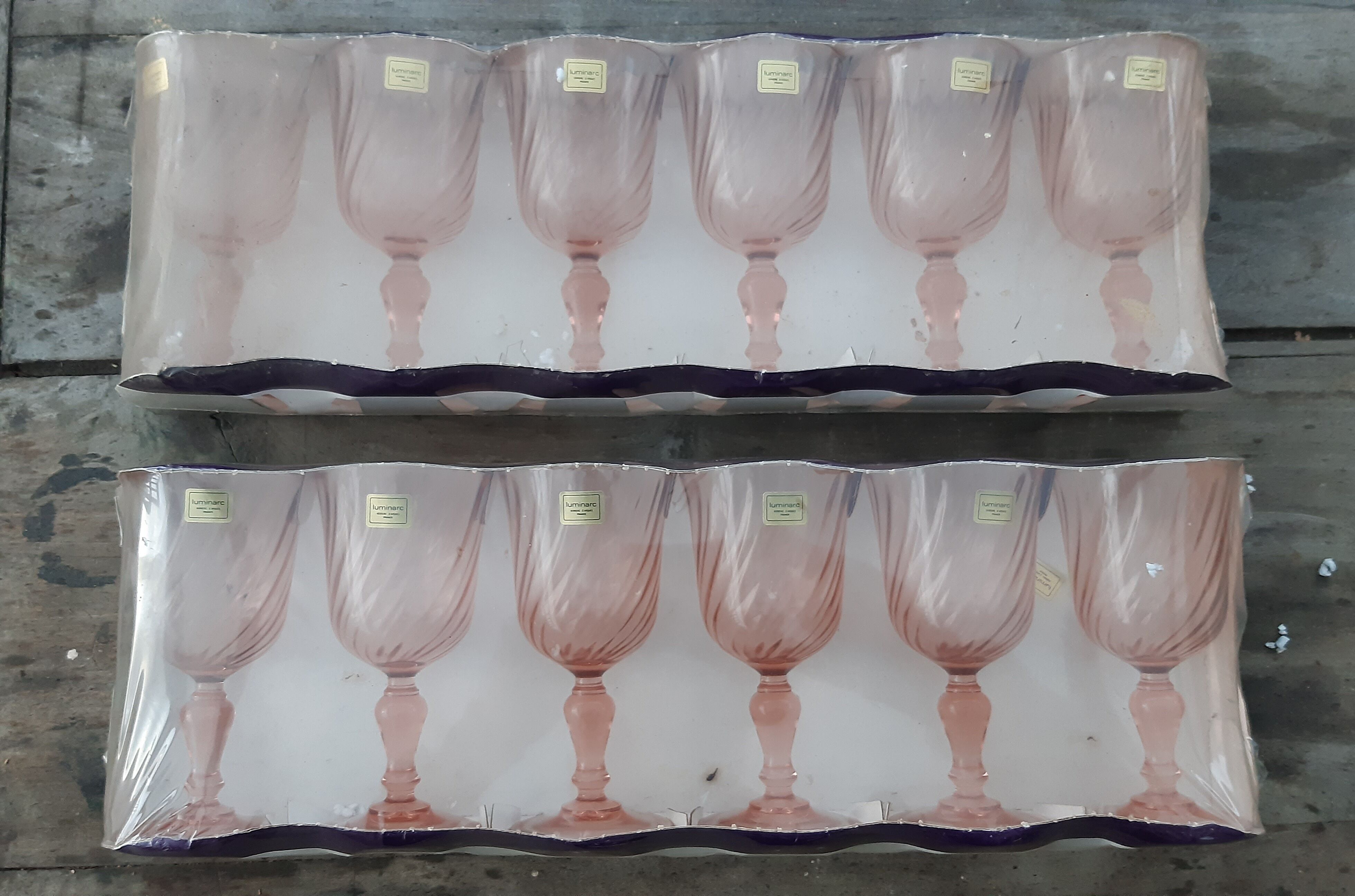 6 Luminarc Rosaline glasses