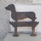 Cast iron dog model foot scraper
