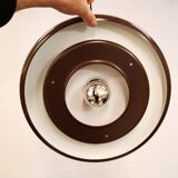 Brown vintage Fog & Morup pendant lamp: Hans Due Optima model, mid-century.