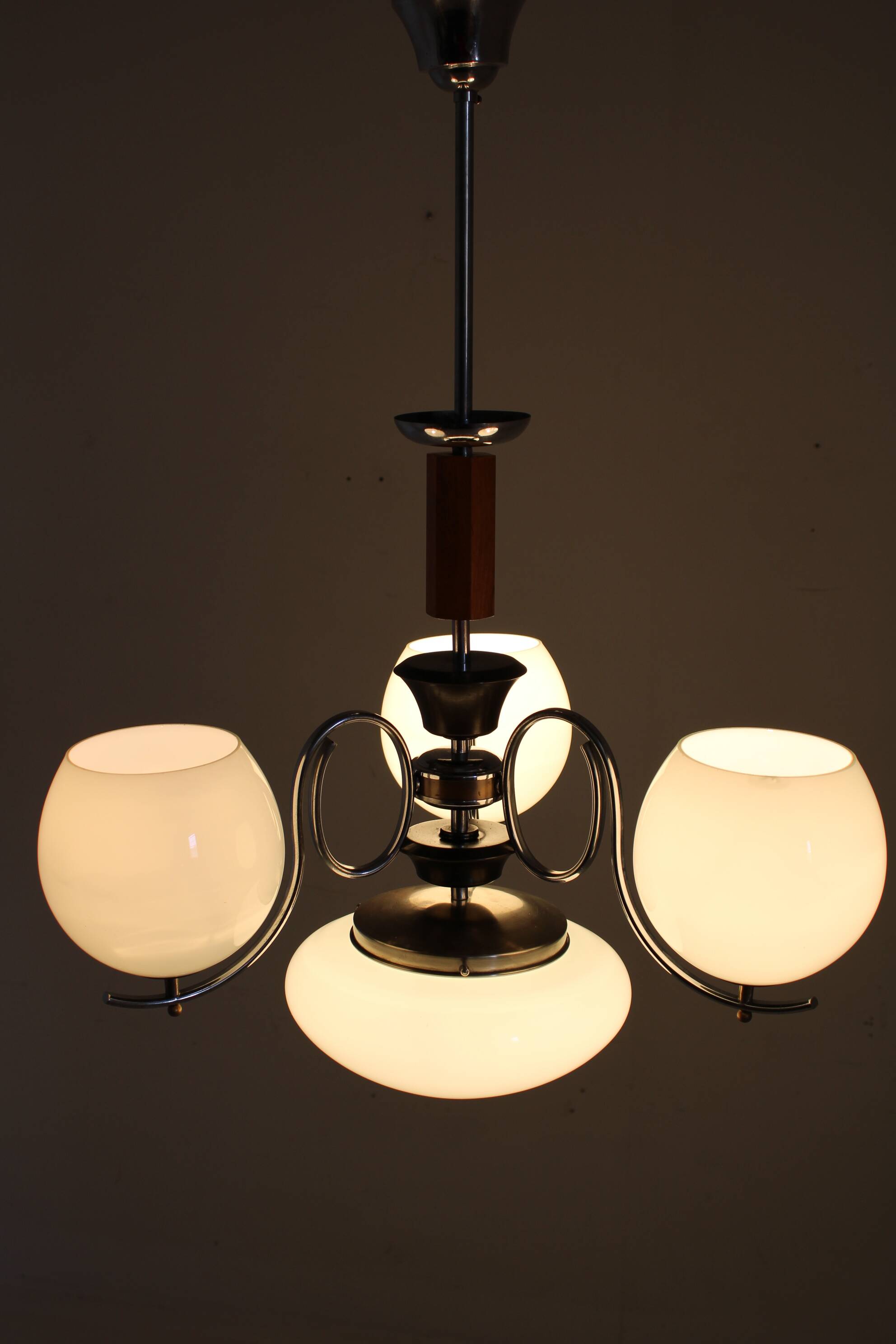 1930s Art Deco Chandelier ,Czechoslovakia