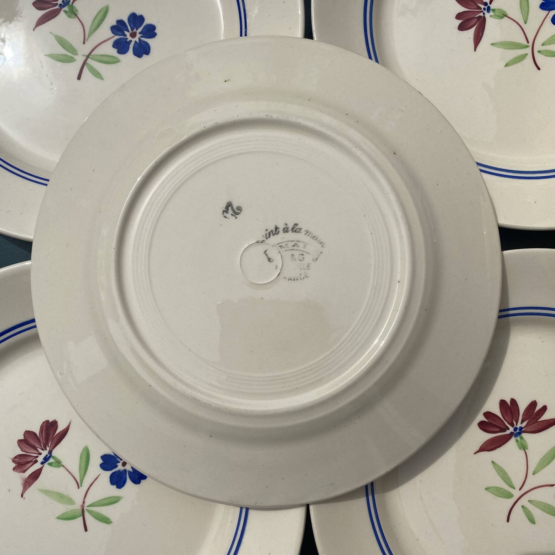 Antique plates Lunéville "MAI"